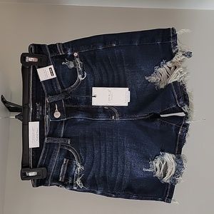 JB dk distressed shorts